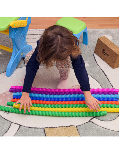Tuberías Pop Nutty Toys - Juguete Sensorial Grande - 8 Piezas