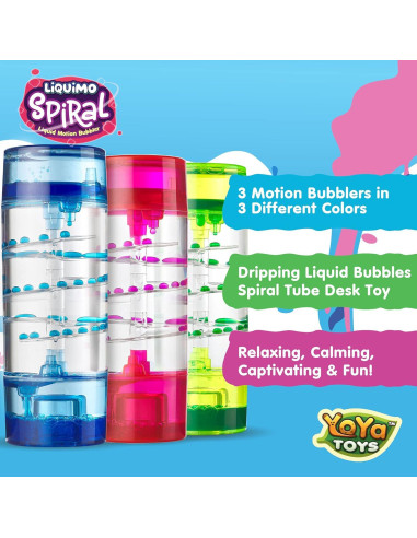 YoYa Toys Liquimo Espiral - Paquete de 3 Temporizadores Antiestrés