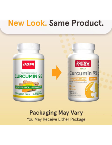 Suplemento de Curcumina 95 Jarrow 500 mg + Methyl B-12 1000 mcg