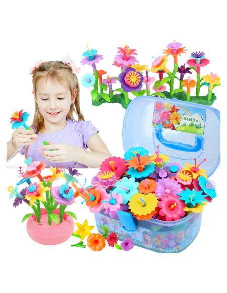 Juego de Construcción de Flores BEMITON 148 Piezas para Niñas Juego de Construcción de Flores BEMITON 148 Piezas para Niñas