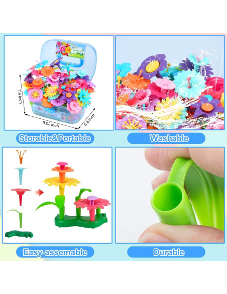 Juego de Construcción de Flores BEMITON 148 Piezas para Niñas Juego de Construcción de Flores BEMITON 148 Piezas para Niñas