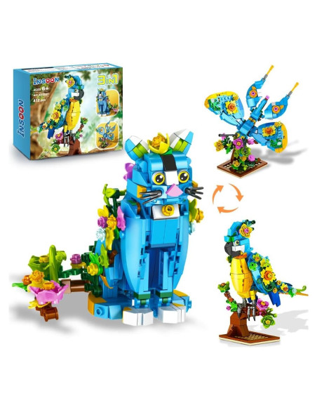 Set de Construcción de Animales 3 en 1 INSOON - 412 Piezas Set de Construcción de Animales 3 en 1 INSOON - 412 Piezas