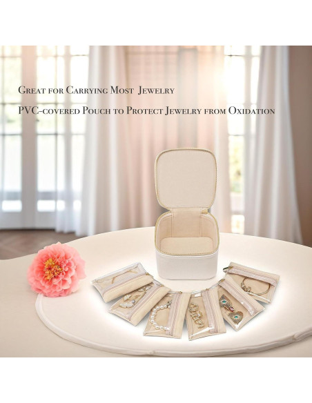 Organizador de Joyas de Viaje Vlando - 6 Bolsillos Terciopelo Organizador de Joyas de Viaje Vlando - 6 Bolsillos Terciopelo