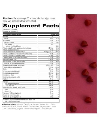SmartyPants Gominolas Multivitamínicas Mujeres 50+ Omega 3 180 Unidades