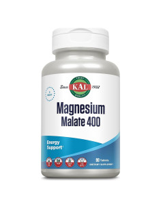 Suplemento de Magnesio Malato KAL 400mg Vegano 90 Tabletas
