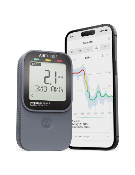 Detector de Radón Digital Airthings Corentium Home 2 - Bluetooth Detector de Radón Digital Airthings Corentium Home 2 - Bluetooth