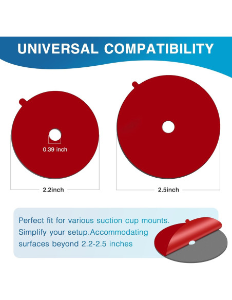 Pad Adhesivo Doble Cara 5.6 cm y 6.6 cm para Soporte de Cámara Pad Adhesivo Doble Cara 5.6 cm y 6.6 cm para Soporte de Cámara