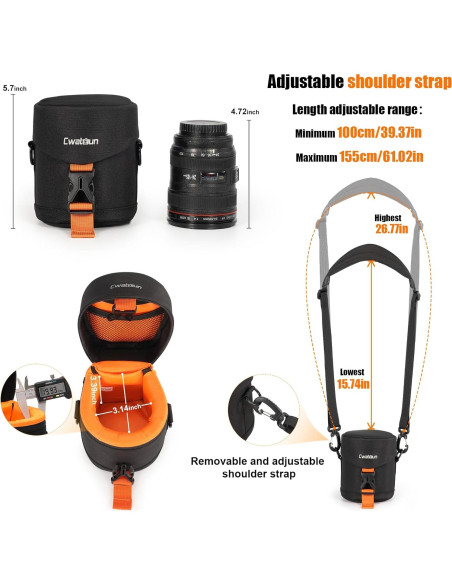 Funda Dura para Lente de Cámara Cwatcun Resistente al Agua Funda Dura para Lente de Cámara Cwatcun Resistente al Agua