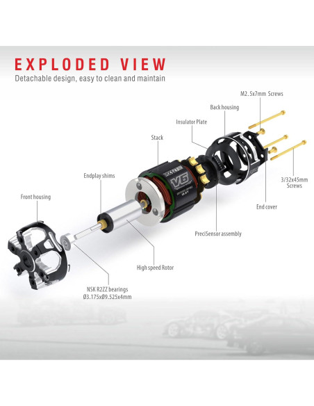Motor sin escobillas Surpass Hobby 540 V6 17.5T para RC Motor sin escobillas Surpass Hobby 540 V6 17.5T para RC