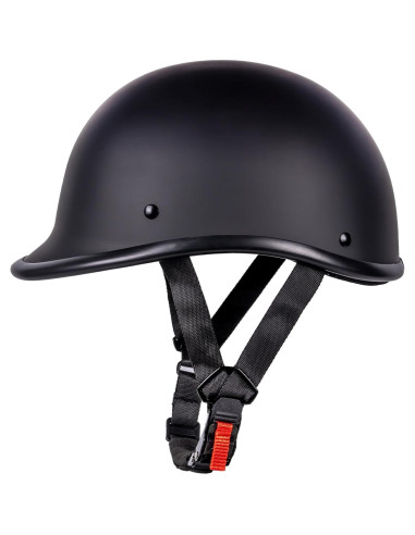 Casco de motocicleta Yesmotor Media Concha Negro Claro M