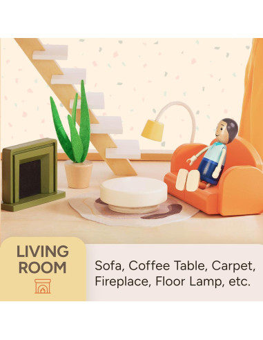 Conjunto de Muebles de Casa de Muñecas Giantbean 26 Pcs