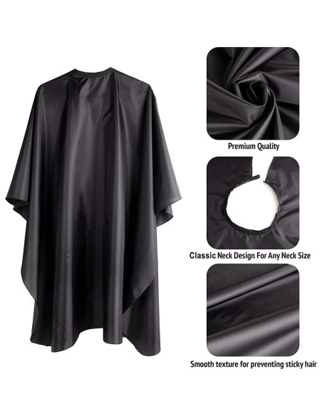 Capa de Barbero Delkinz Impermeable Unisex con Cierre Ajustable Capa de Barbero Delkinz Impermeable Unisex con Cierre Ajustable