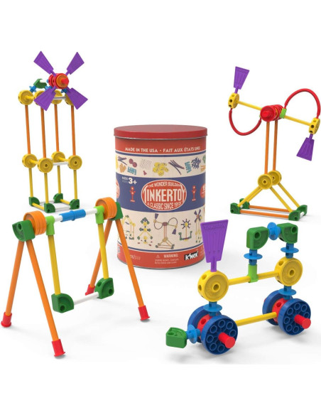 Set de Construcción Tinkertoy - 100 Piezas - Lata Retro Set de Construcción Tinkertoy - 100 Piezas - Lata Retro