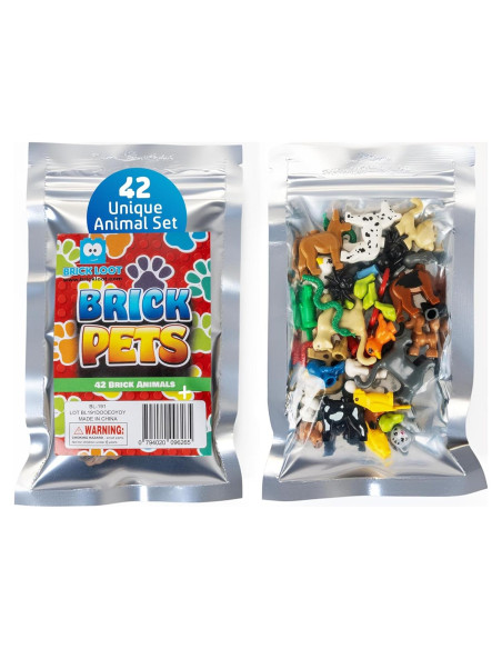 Brick Loot Conjunto de Figuras de Animales 42 Piezas Educativo Brick Loot Conjunto de Figuras de Animales 42 Piezas Educativo