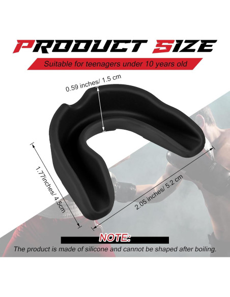20 Protectores Bucales Deportivos BBTO - Silicona, Negro, S 20 Protectores Bucales Deportivos BBTO - Silicona, Negro, S