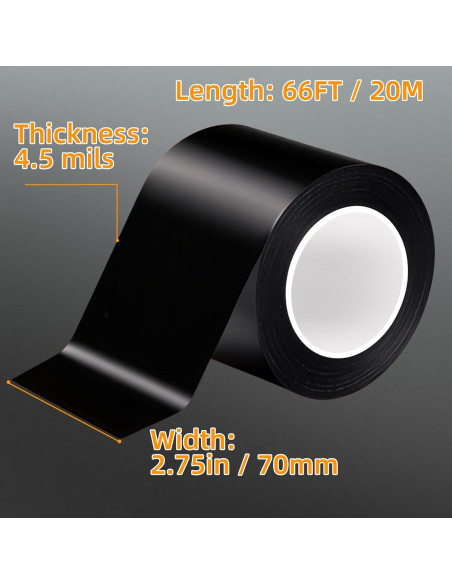 Cinta de Sellado para Ventanas CHENYA 6.99 cm x 20.12 m Negra Cinta de Sellado para Ventanas CHENYA 6.99 cm x 20.12 m Negra
