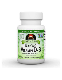 Vitamina D-3 Vegana Source Naturals 2000 UI 30 Cápsulas