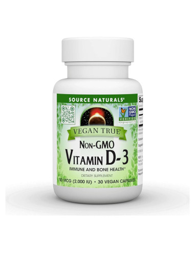 Vitamina D-3 Vegana Source Naturals 2000 UI 30 Cápsulas