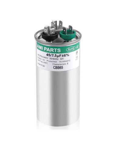 Capacitor CBB65B 45+7.5uF 370/440V AMI PARTS para A/C
