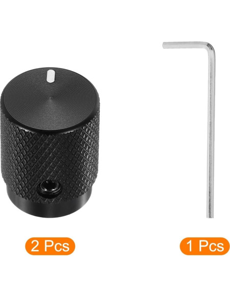 Perillas de Potenciómetro Aluminio MECCANIXITY 2 Pcs 6mm Negro Perillas de Potenciómetro Aluminio MECCANIXITY 2 Pcs 6mm Negro
