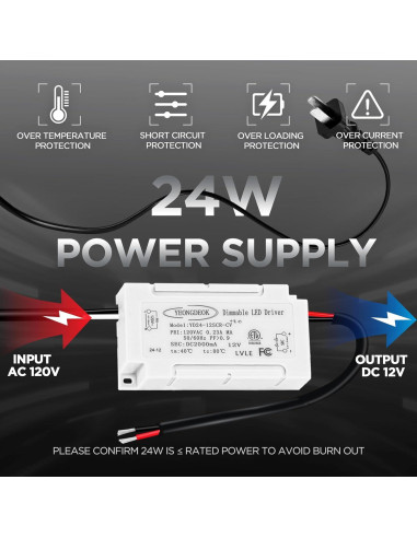Controlador LED Regulable 12V 24W NAWVACE con Enchufe