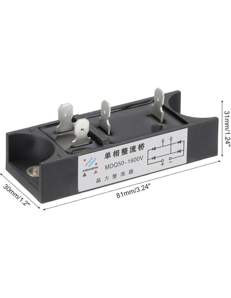 Diodo Rectificador PATIKIL 50A 1600V para Convertir AC a DC Diodo Rectificador PATIKIL 50A 1600V para Convertir AC a DC