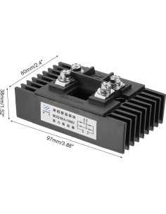 Diodo Rectificador PATIKIL 100A 1600V con Radiador 2
