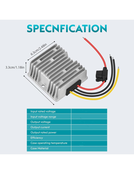 Convertidor DC 18-60V a 12V 20A YIPIN HEXHA Regulador Convertidor DC 18-60V a 12V 20A YIPIN HEXHA Regulador