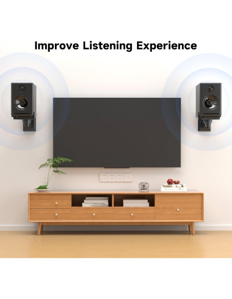 Soportes de Pared para Altavoces Suptek - Ajustables 25kg, 2 Piezas Soportes de Pared para Altavoces Suptek - Ajustables 25kg, 2 Piezas