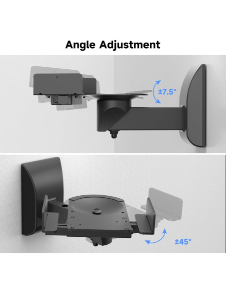 Soportes de Pared para Altavoces Suptek - Ajustables 25kg, 2 Piezas Soportes de Pared para Altavoces Suptek - Ajustables 25kg, 2 Piezas