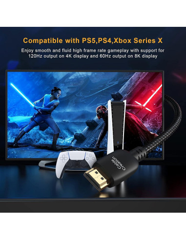Cable HDMI 8K 1m CableCreation Ultra Alta Velocidad 48Gbps