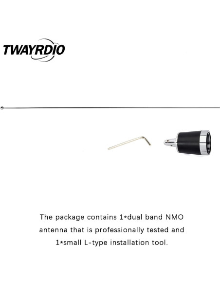Antena NMO Banda Dual TWAYRDIO 144/430MHz VHF UHF para Radios Antena NMO Banda Dual TWAYRDIO 144/430MHz VHF UHF para Radios