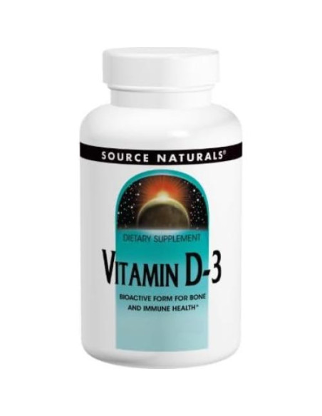 Vitamina D-3 2000 IU Source Naturals 60 Tabletas Sabor Cereza Vitamina D-3 2000 IU Source Naturals 60 Tabletas Sabor Cereza