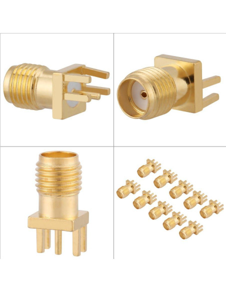 Conector Jack SMA Femenino YWBL-WH 10 Pcs 50 Ohm Latón Conector Jack SMA Femenino YWBL-WH 10 Pcs 50 Ohm Latón