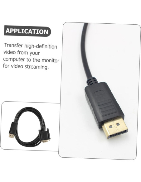 Cable DisplayPort a VGA POPETPOP 1.8m Conector Dorado Cable DisplayPort a VGA POPETPOP 1.8m Conector Dorado