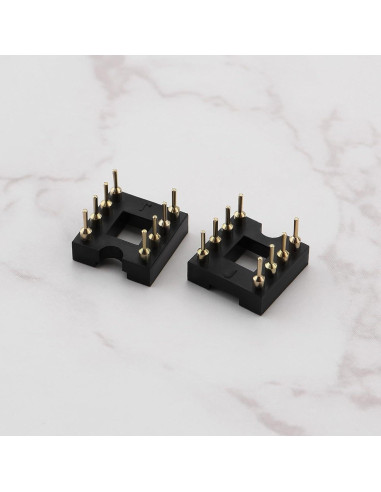 20 Zócalos IC DIP 8 Pines Be In Your Mind 2.54mm Oro