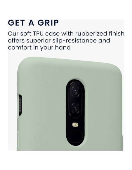 Funda de Silicona TPU KW-Commerce para OnePlus 6 - Verde Gris Funda de Silicona TPU KW-Commerce para OnePlus 6 - Verde Gris