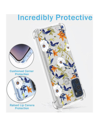 Funda TPU Floral para Moto G60s - Protección Antigolpes