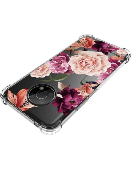 Funda protectora TPU Nokia G300 6.52" Floral Morada Funda protectora TPU Nokia G300 6.52" Floral Morada