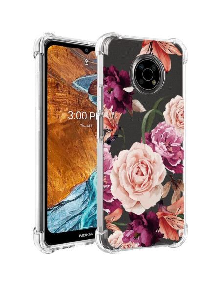 Funda protectora TPU Nokia G300 6.52" Floral Morada Funda protectora TPU Nokia G300 6.52" Floral Morada