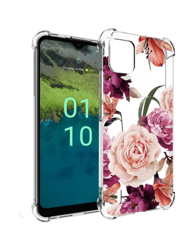 Funda Protectora TPU Floral para Nokia C110 6.3" - Sidande