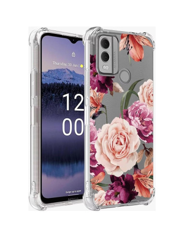 Funda protectora TPU Nokia G11 Plus - Floral Púrpura