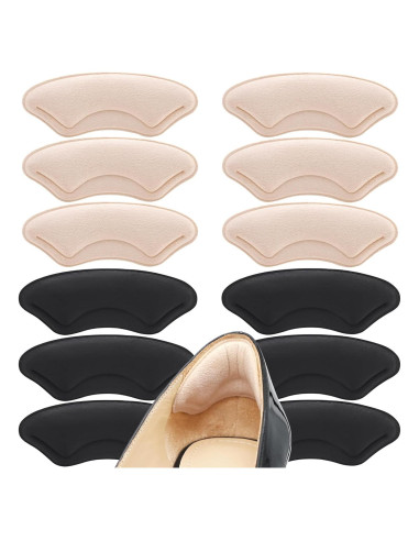 6 Pares de Protectores de Talón MUKIFINE Antideslizantes