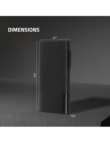 Cartera Minimalista Fidelo para Hombres - Protección RFID - Negra