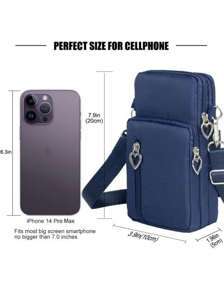 Bolso Cruzado Pequeño para Mujer Universal Pouch Azul Bolso Cruzado Pequeño para Mujer Universal Pouch Azul