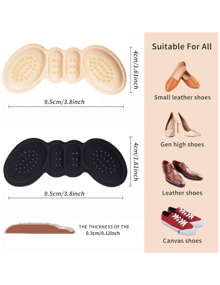 Almohadillas antideslizantes para talones EIRMAT - 4 pares Almohadillas antideslizantes para talones EIRMAT - 4 pares
