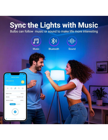 Bombillas Inteligentes TJOY 4 Pack LED RGB 9W Alexa Google Bombillas Inteligentes TJOY 4 Pack LED RGB 9W Alexa Google