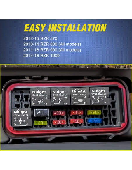 Relé Automotriz Nilight 4Pin SPNO 20A Sellado - 5PCS Relé Automotriz Nilight 4Pin SPNO 20A Sellado - 5PCS
