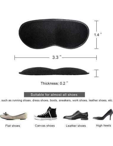Protectores de Talón Dr. Foot - 2 Pares Cojín Antideslizante Negro