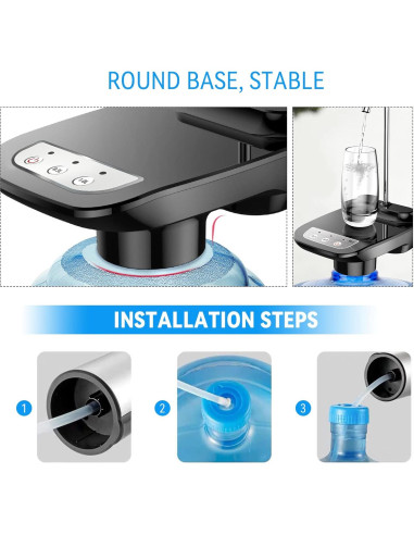 Dispensador de Agua Eléctrico YIK TUNG 3.8-18.9L USB Recargable